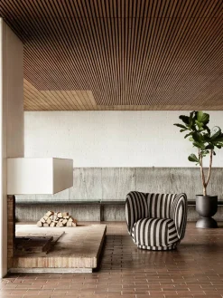 Ferm Living Lænestole<Rico Lounge Chair, bouclé i off-white fra