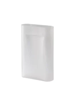 Muuto Vaser<Ridge Vase, taupe frosted glass fra