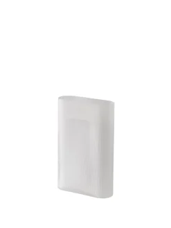 Muuto Vaser<Ridge Vase, white frosted glass fra
