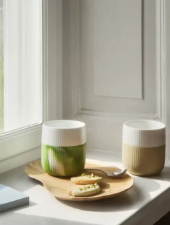 Royal Copenhagen Service<Riflet Contrast Marble Krus Green Grass fra