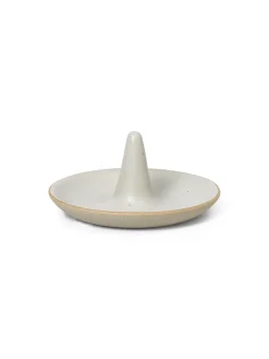 Ferm Living Service<Ring Cone, Off-white Speckle fra
