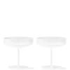 Ferm Living Service<Ripple Champagne Saucers Frosted, sæt á 2 fra