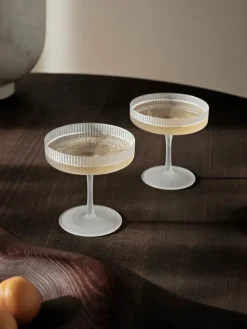 Ferm Living Gaver Til Hende|Service<Ripple champagneglas fra