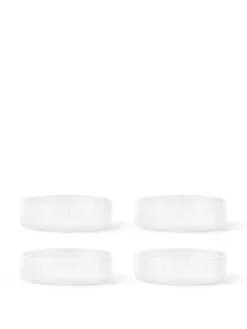Ferm Living Service<Ripple Serving Bowls Frosted, sæt á 4 fra