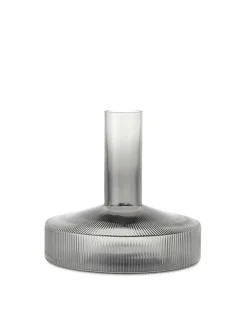 Ferm Living Kander|Service<Ripple Wine Carafe, smoked grey fra