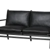 Stellar Works Sofaer<Rén Lounge sofa 2. pers sortmalet eg, sort læder fra