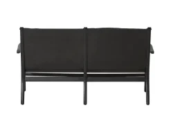 Stellar Works Sofaer<Rén Lounge sofa 2. pers sortmalet eg, sort læder fra