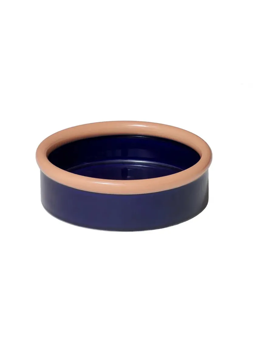 Nine Service<ROD bowl, coral/dark blue fra