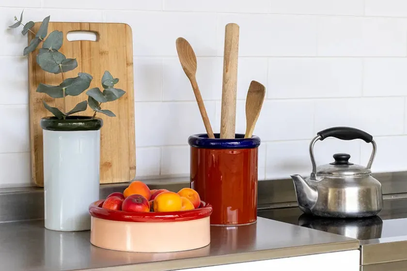 Nine Service<ROD bowl, red/coral fra