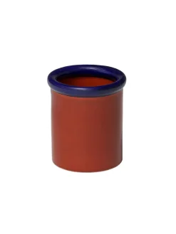 Nine Vaser<ROD krukke, dark blue/terracotta fra