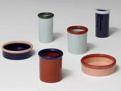 Nine Vaser<ROD krukke, terracotta/light blue fra