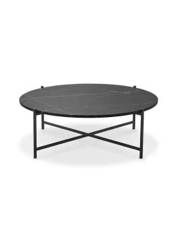 Handvärk Sofaborde<Round Coffee Table 90, sort marmor fra HANDVÄRK