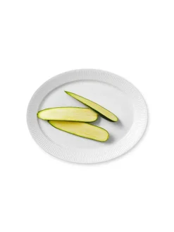 Royal Copenhagen Gaver Til Hende|Service<Blå Mega Riflet, oval tallerken 34 cm