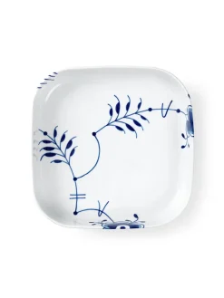 Royal Copenhagen Service<Blå Mega Riflet, firkantet ovnfast fad 25 x 25cm