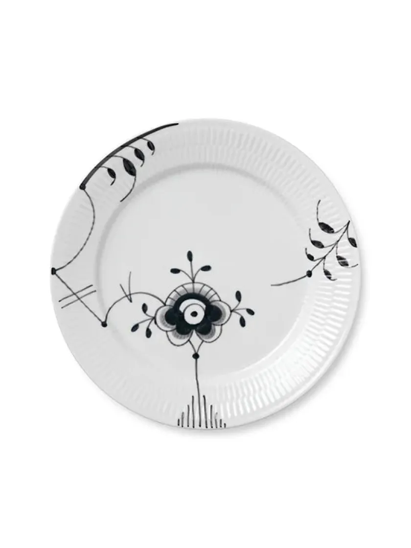 Royal Copenhagen Service<Blå Mega Riflet, tallerken 27 cm mønster 6