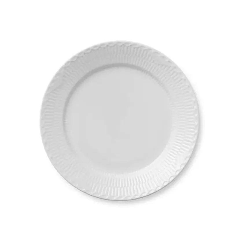 Royal Copenhagen Service<Blå Mega Riflet, tallerken 27 cm mønster 6