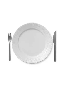 Royal Copenhagen Service<Blå Mega Riflet, tallerken 27 cm mønster 6