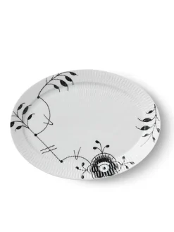 Royal Copenhagen Gaver Til Hende|Service<Blå Mega Riflet, oval tallerken 28 cm