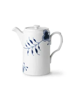 Royal Copenhagen Kander|Service<Blå Mega Riflet, kande med låg 1,1 l