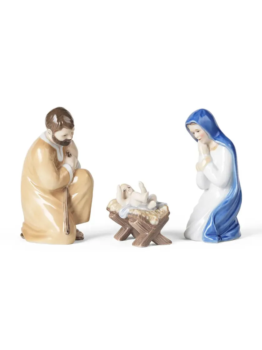 Royal Copenhagen Figurer<Figurine Krybbespil, Josef, Maria & Jesusbarnet