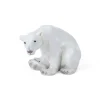 Royal Copenhagen Figurer<Figurine Isbjørn, siddende 12 cm