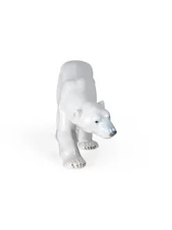 Royal Copenhagen Figurer<Figurine Isbjørn, siddende 12 cm