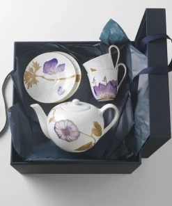 Royal Copenhagen Gaver Til Hende|Service<Flora højhankskop med underkop, Iris