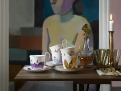 Royal Copenhagen Gaver Til Hende|Service<Flora højhankskop med underkop, Magnolia