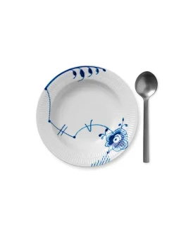 Royal Copenhagen Gaver Til Hende|Service<Hvid Riflet, dyb tallerken 21 cm