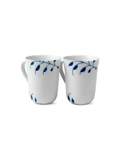 Royal Copenhagen Gaver Til Hende|Service<Hvid Riflet, 2-pak kurs 33 cl