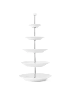 Royal Copenhagen Service<Hvid Riflet, étagére 5 lag