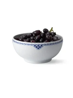 Royal Copenhagen Service<Hvid Riflet, skål 110 cl