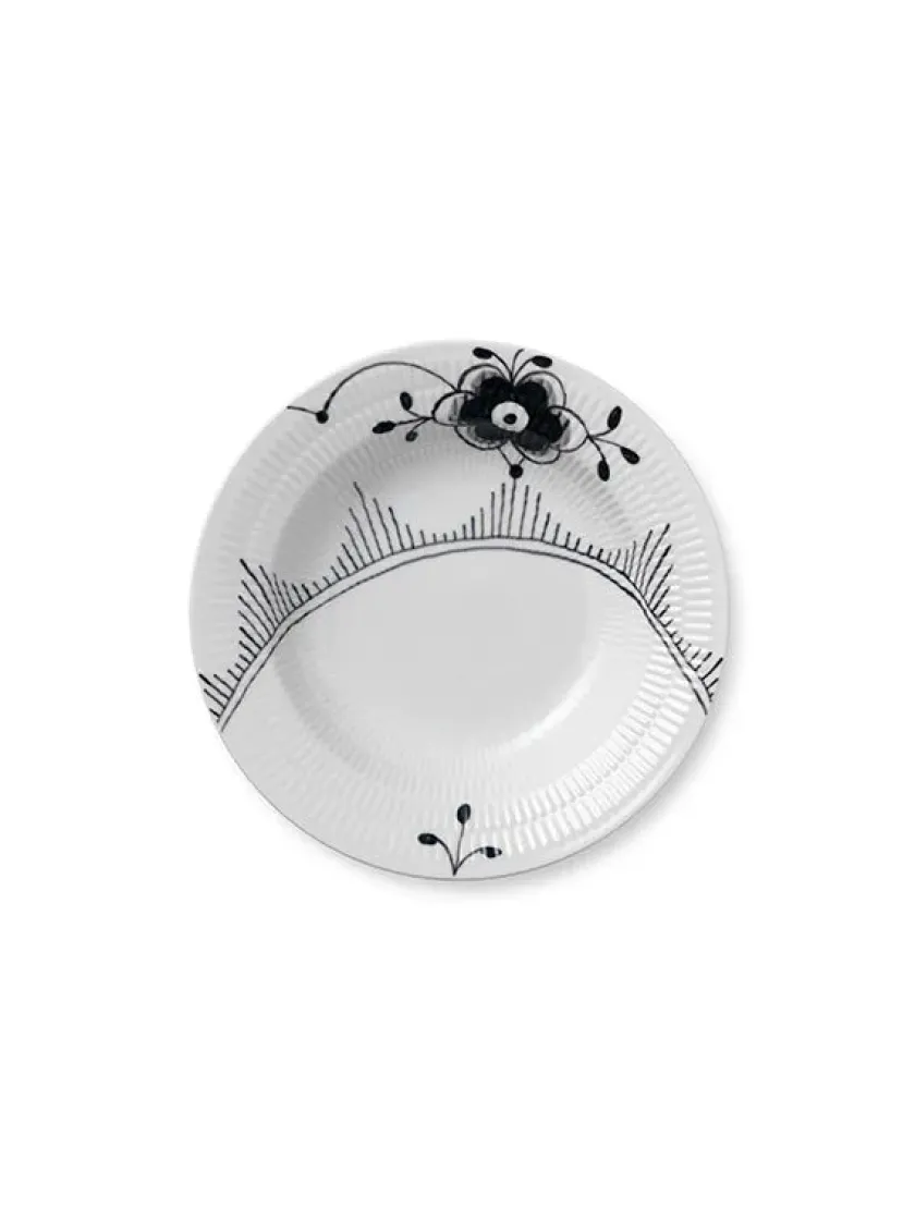 Royal Copenhagen Gaver Til Ham|Gaver Til Hende<Sort Mega Riflet, dyb tallerken 21 cm
