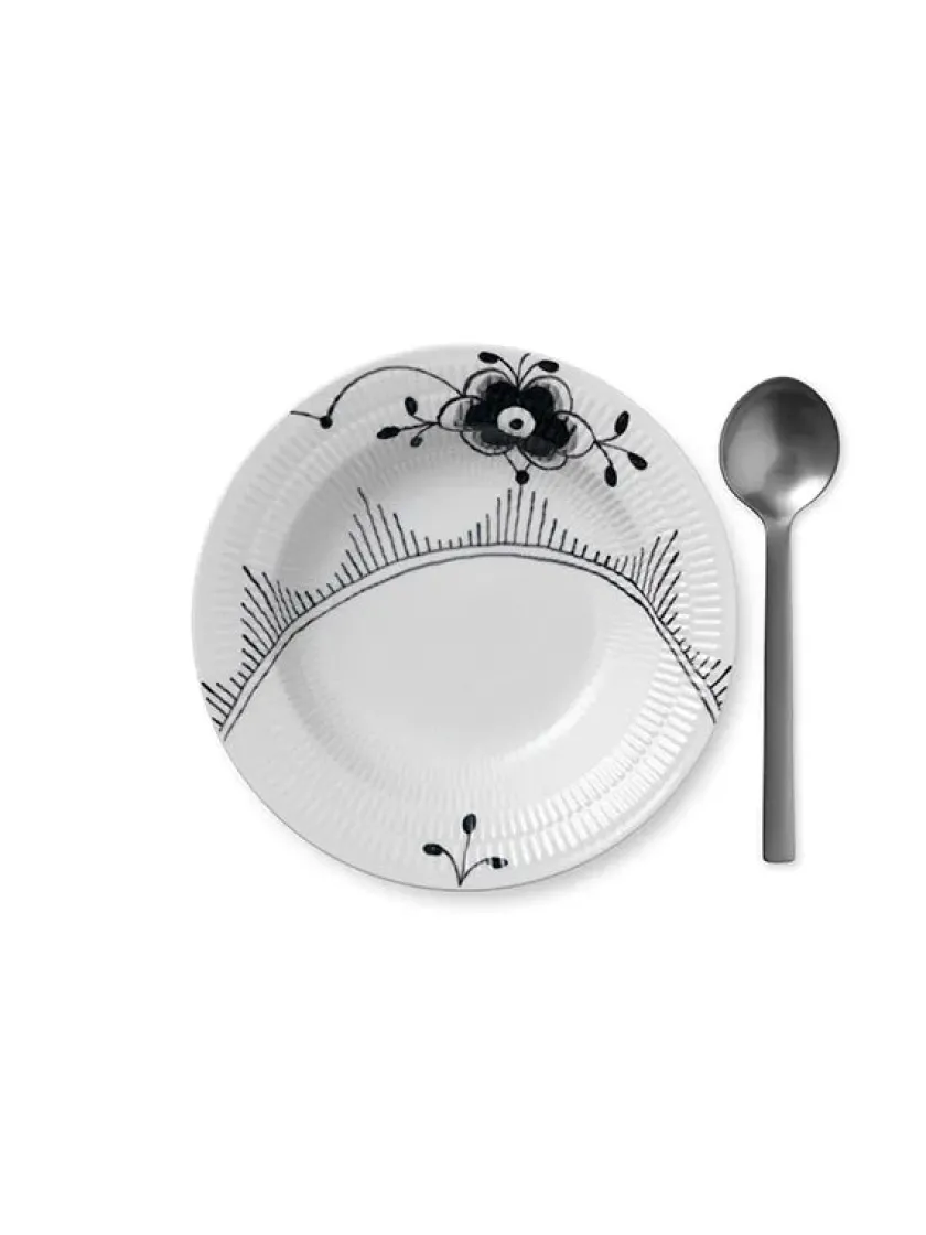 Royal Copenhagen Gaver Til Ham|Gaver Til Hende<Sort Mega Riflet, dyb tallerken 21 cm