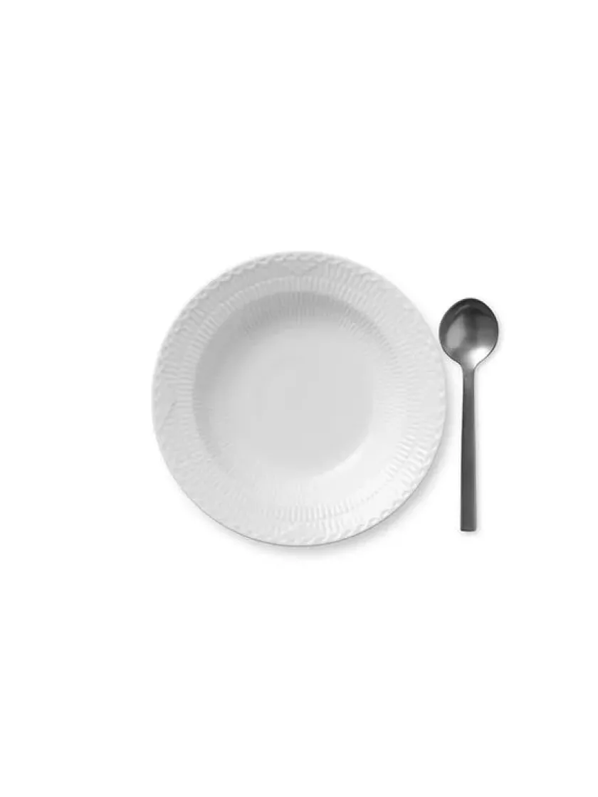 Royal Copenhagen Gaver Til Ham|Gaver Til Hende<Sort Mega Riflet, dyb tallerken 21 cm