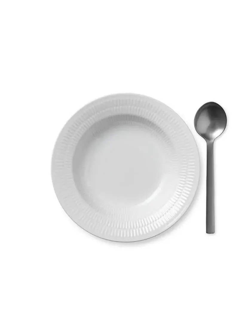 Royal Copenhagen Gaver Til Ham|Gaver Til Hende<Sort Mega Riflet, dyb tallerken 21 cm