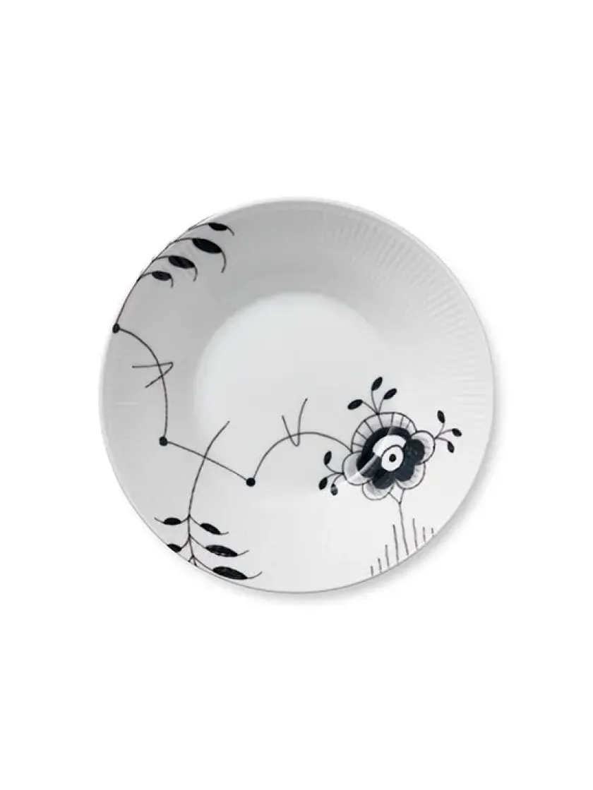 Royal Copenhagen Gaver Til Ham|Gaver Til Hende<Sort Mega Riflet, dyb tallerken 24 cm
