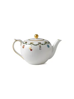 Royal Copenhagen Juleborddækning|Kander<Stjerne Riflet Jul, tekande med låg 140 cl