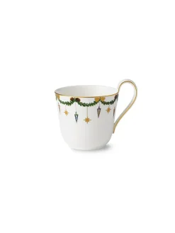 Royal Copenhagen Juleborddækning|Service<Stjerne Riflet Jul, højhankskop 33 cl