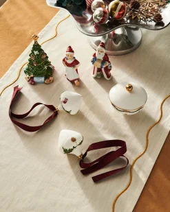 Royal Copenhagen Juleborddækning|Juletræspynt<Stjerne Riflet Jul, Ornament sæt