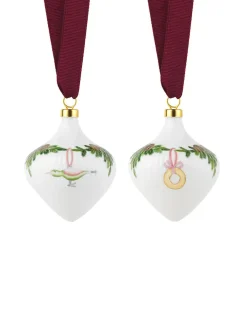 Royal Copenhagen Juleborddækning|Juletræspynt<Stjerne Riflet Jul, Ornament sæt