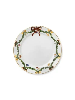 Royal Copenhagen Juleborddækning|Service<Stjerne Riflet Jul, tallerken 27 cm