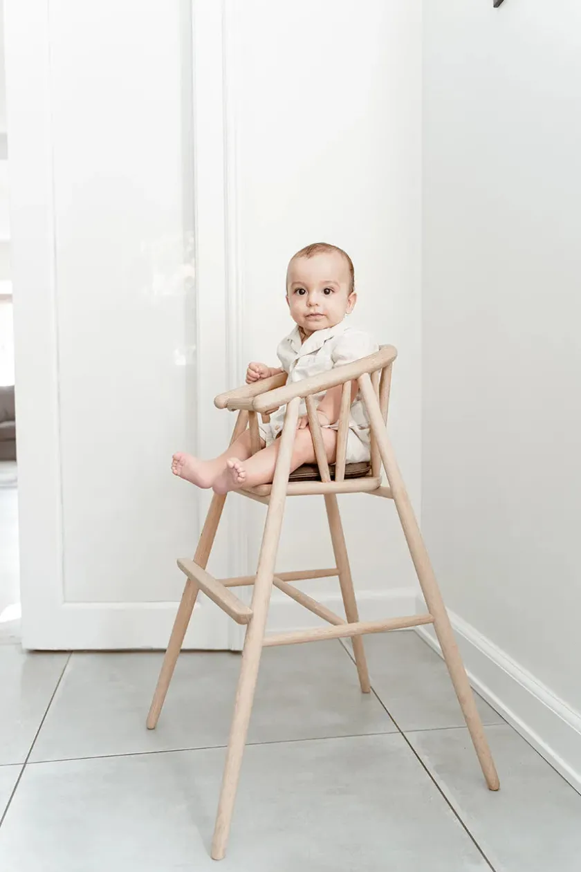 Børn Oaklings Gaver|Gaver Til Børn<Saga Højstol, sortlakeret eg fra