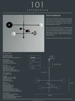 101 Copenhagen Lysekroner|Spots<Sahn Chandelier, bronze fra