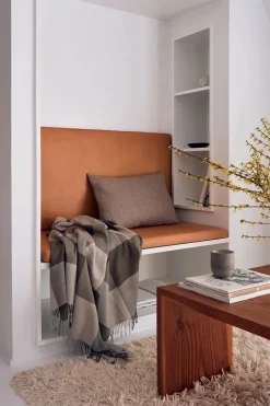 Silkeborg Uldspinderi Puder Og Plaider<Santa Fe Plaid, limestone fra