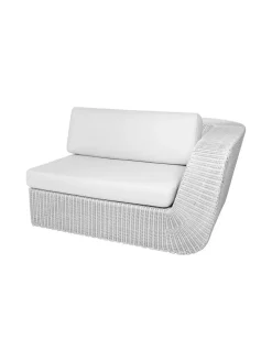 Cane-line Udendørs Loungemøbler<Savannah 2 pers Venstre Modulsofa, hvid/grå fra