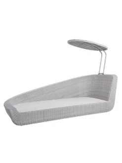 Cane-line Udendørs Loungemøbler<Savannah Daybed, højre i hvid/grå fra