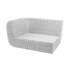 Cane-line Udendørs Loungemøbler<Savannah 2-pers. Højre Modulsofa, hvid/grå fra