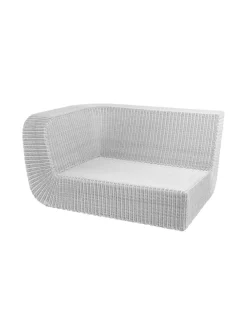 Cane-line Udendørs Loungemøbler<Savannah 2-pers. Højre Modulsofa, hvid/grå fra