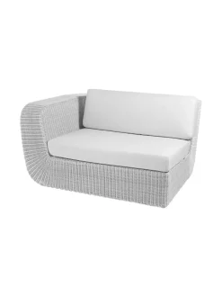 Cane-line Udendørs Loungemøbler<Savannah 2-pers. Højre Modulsofa, hvid/grå fra